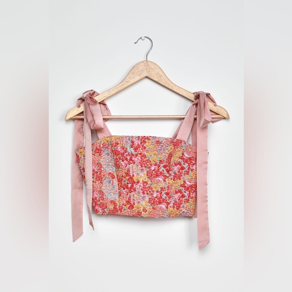 Lulu’s Ellarina Pink Multi Metallic Tie-Strap Two-Piece Midi Dress in Size Small - Picture 2 of 16